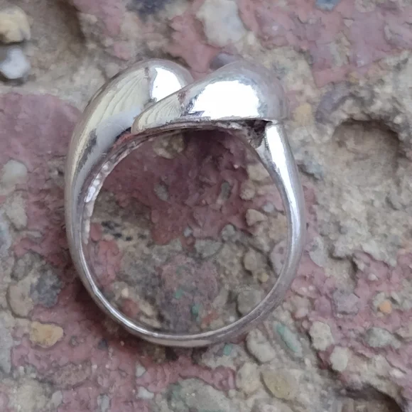 Vintage Marked 925 for sterling silver moon ring size 8 - Picture 5 of 7